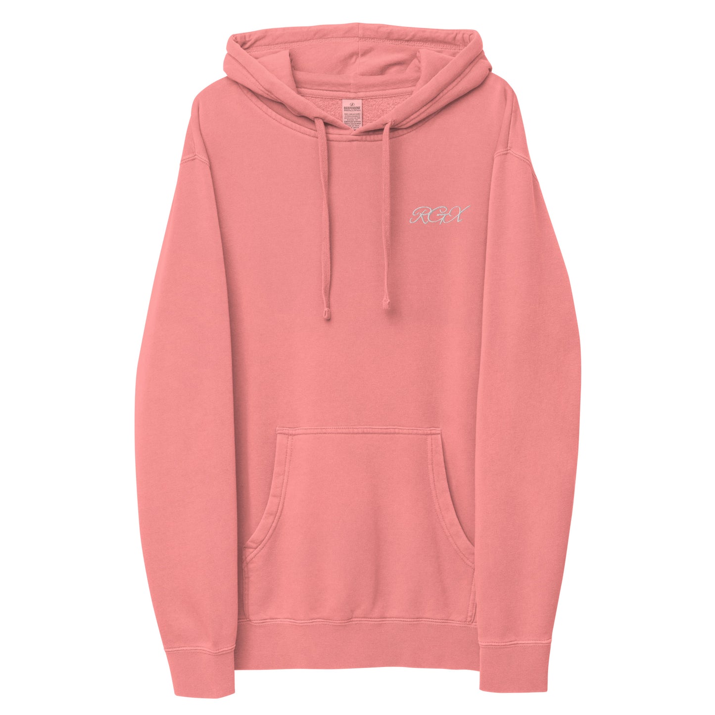 White logo pigment-dyed hoodie