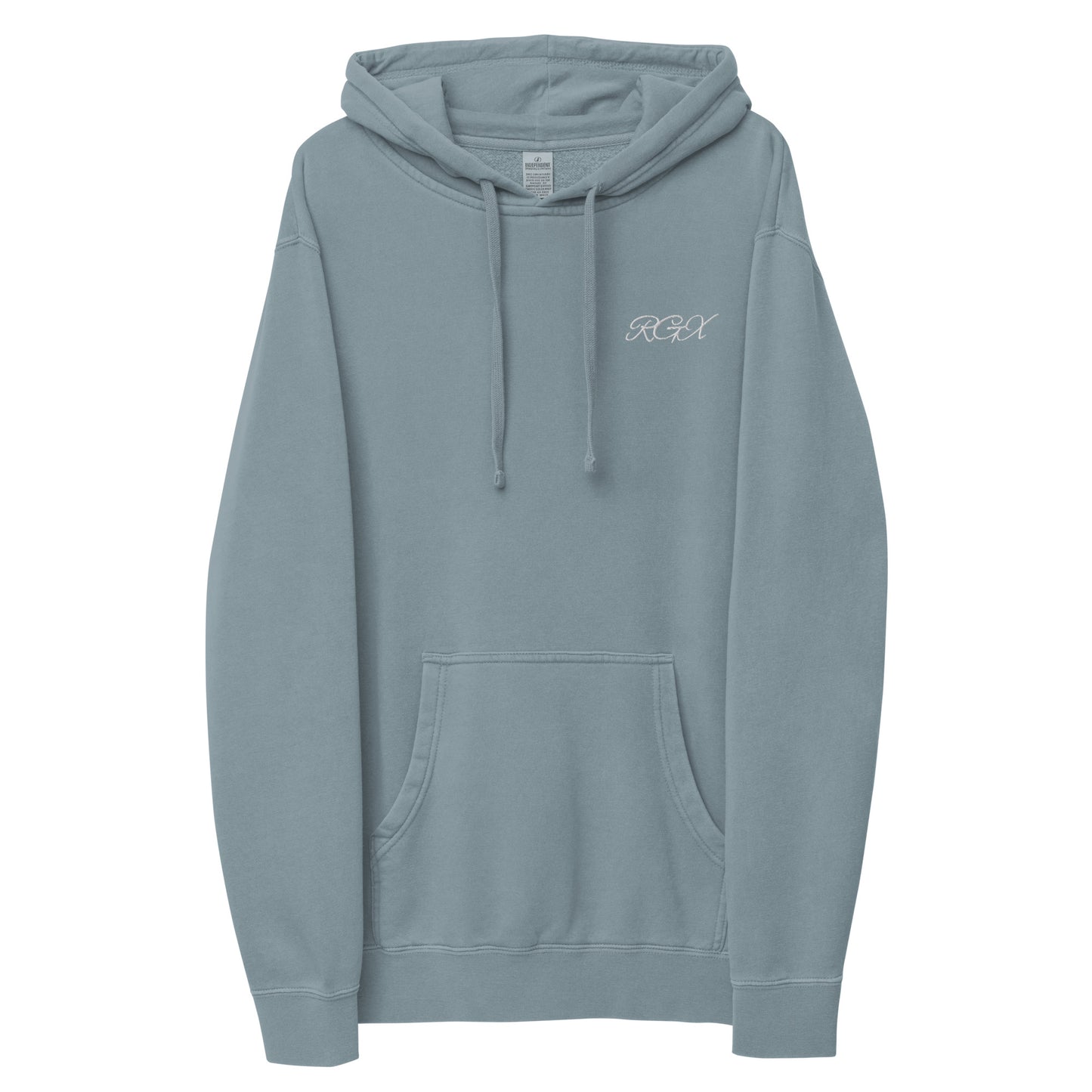 White logo pigment-dyed hoodie