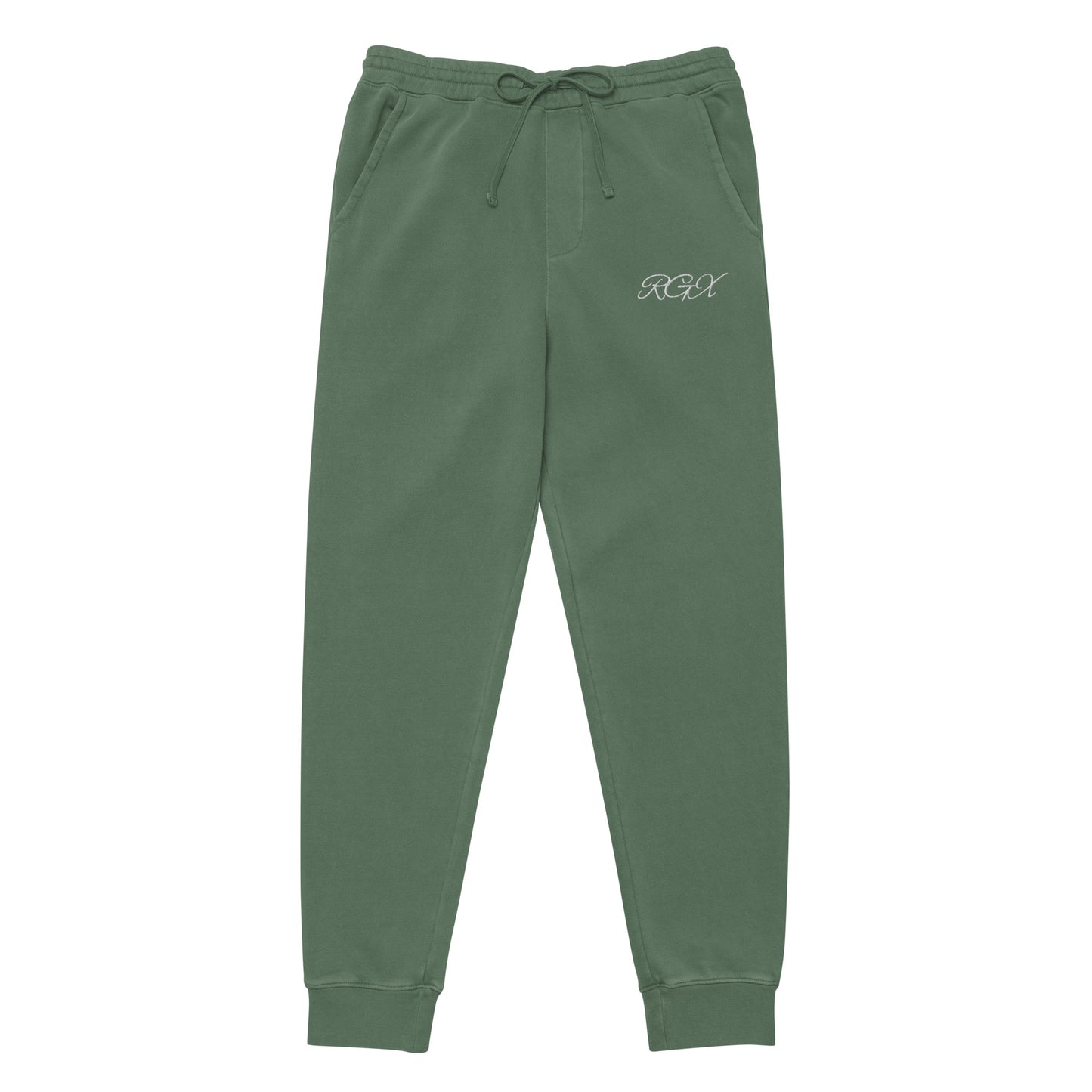 White logo pigment-dyed sweatpants