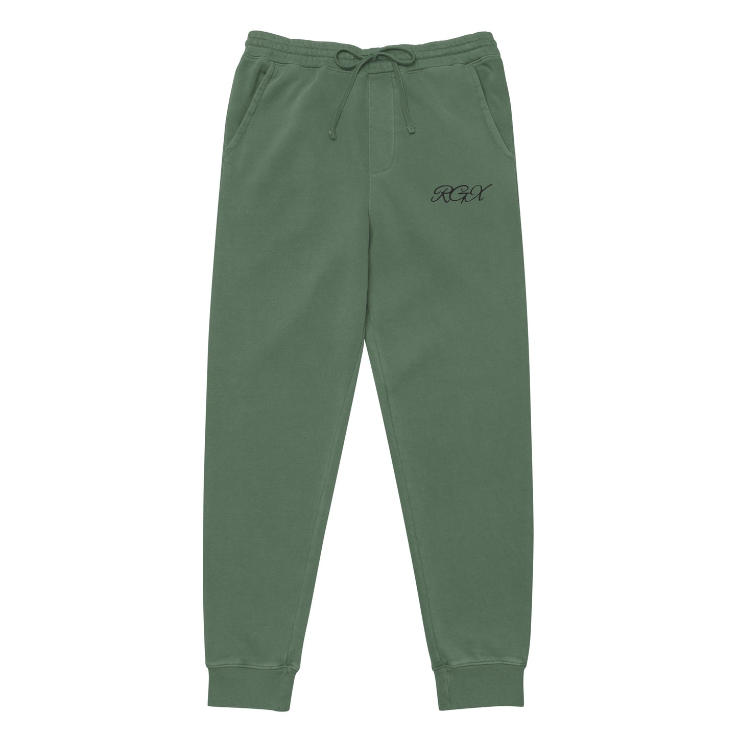 Black logo pigment-dyed sweatpants