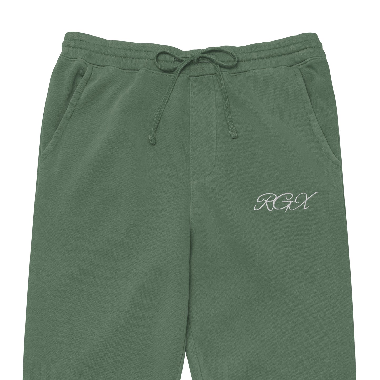 White logo pigment-dyed sweatpants