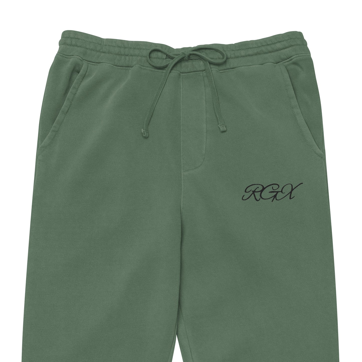 Black logo pigment-dyed sweatpants