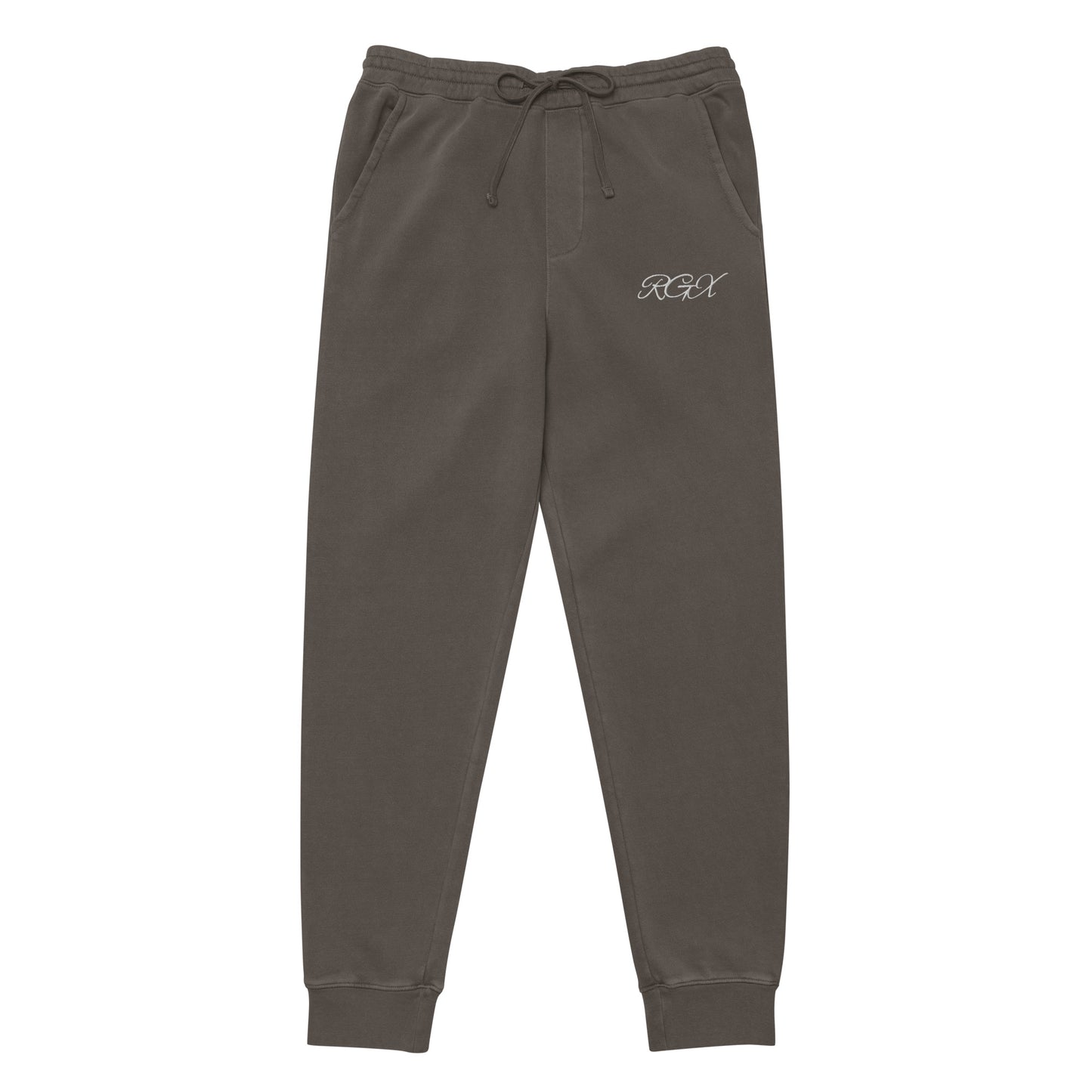White logo pigment-dyed sweatpants