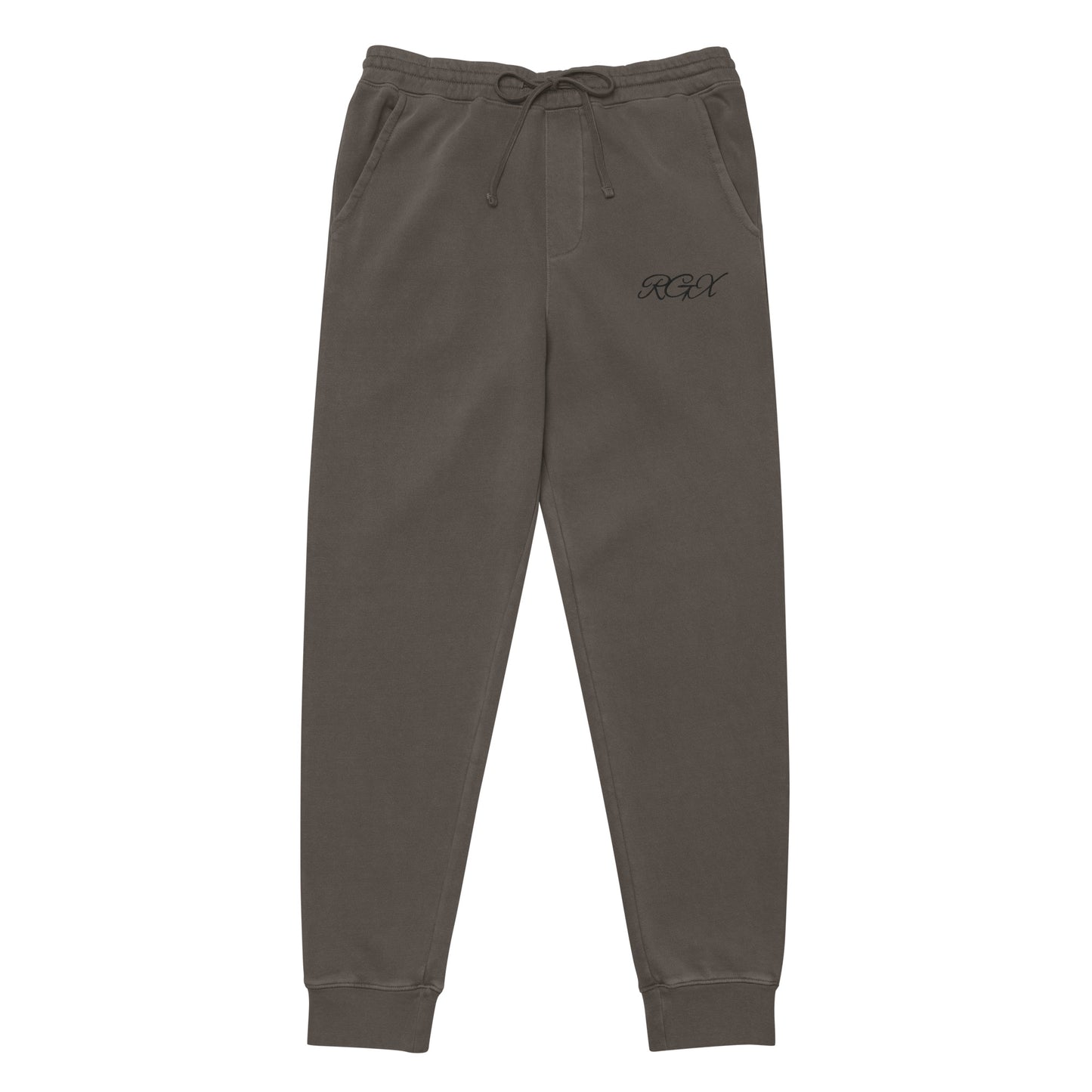 Black logo pigment-dyed sweatpants