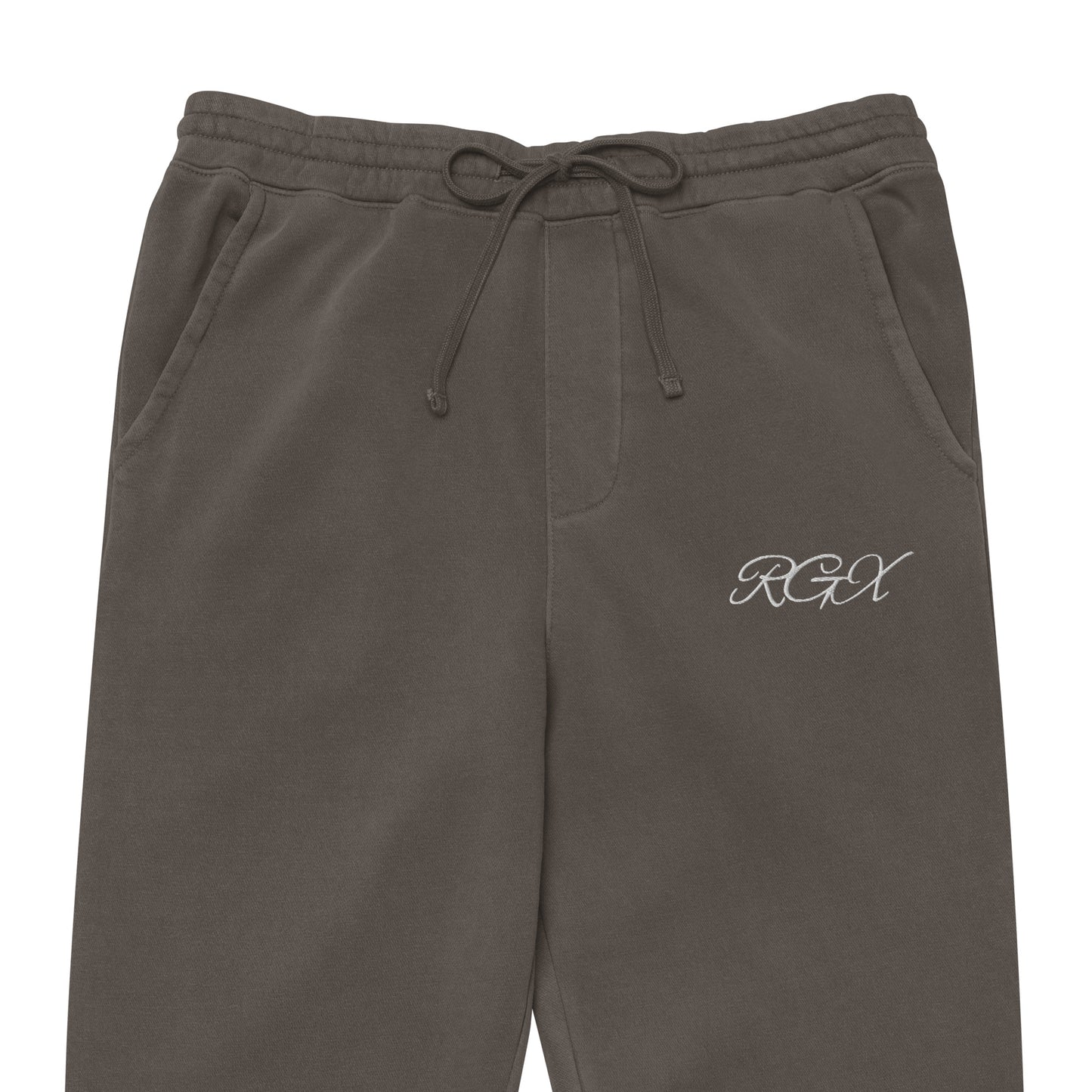 White logo pigment-dyed sweatpants