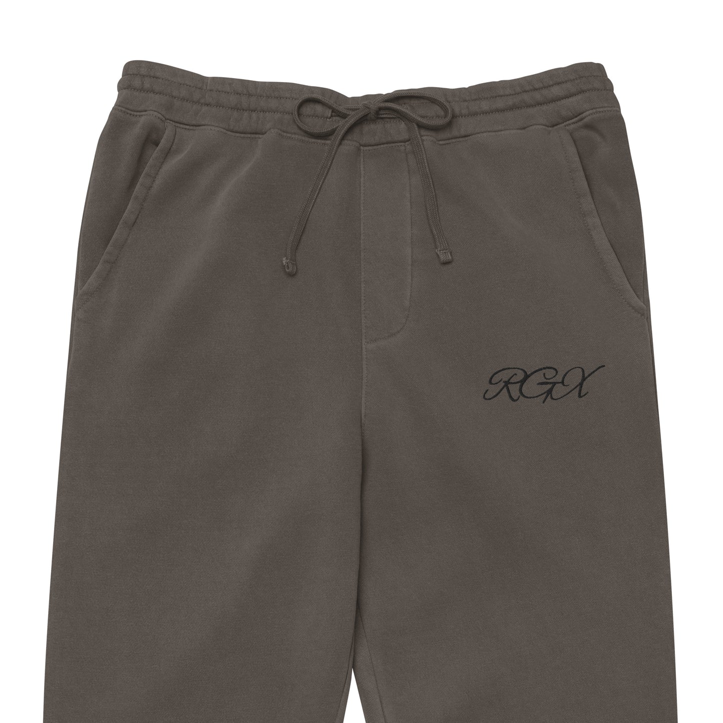 Black logo pigment-dyed sweatpants
