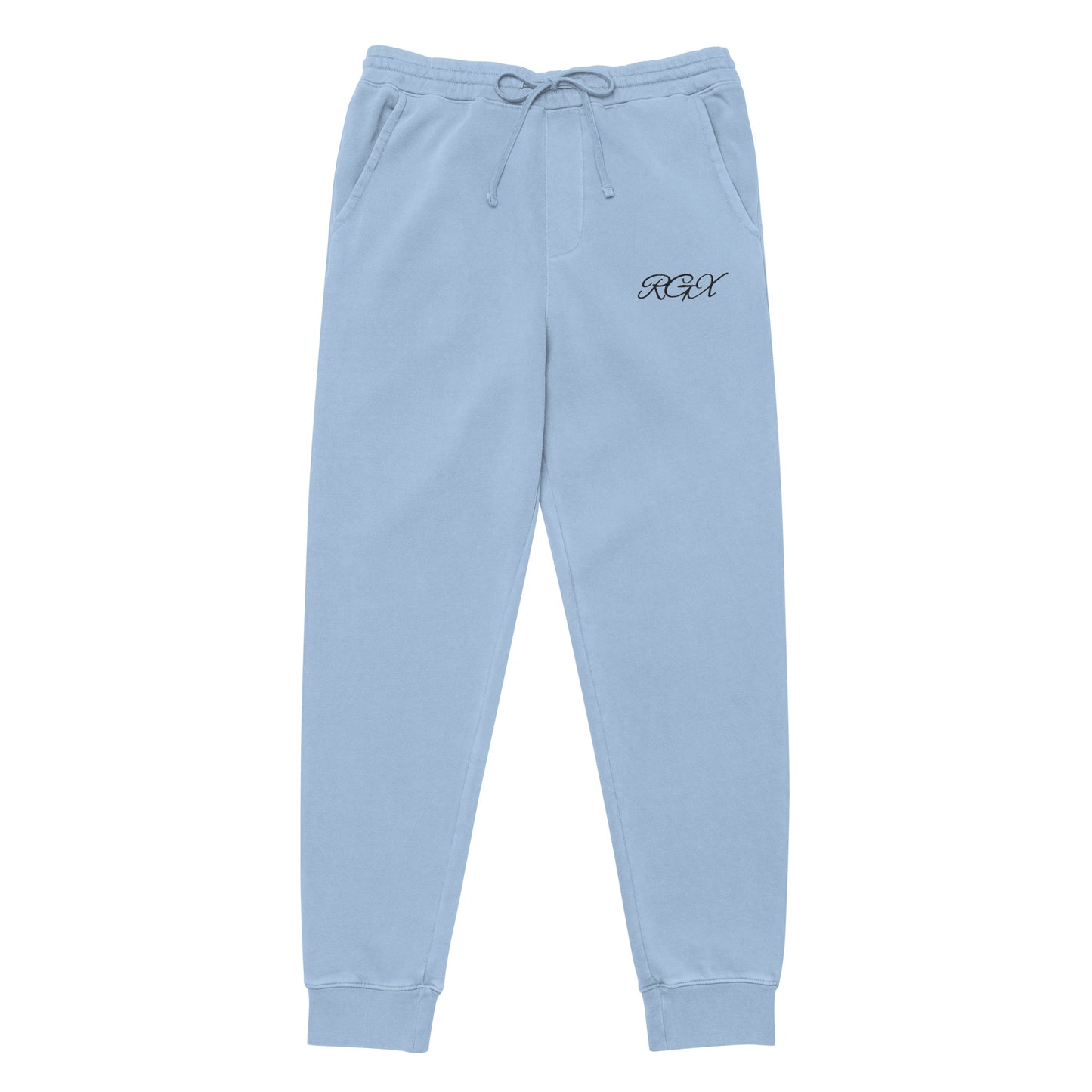 Black logo pigment-dyed sweatpants
