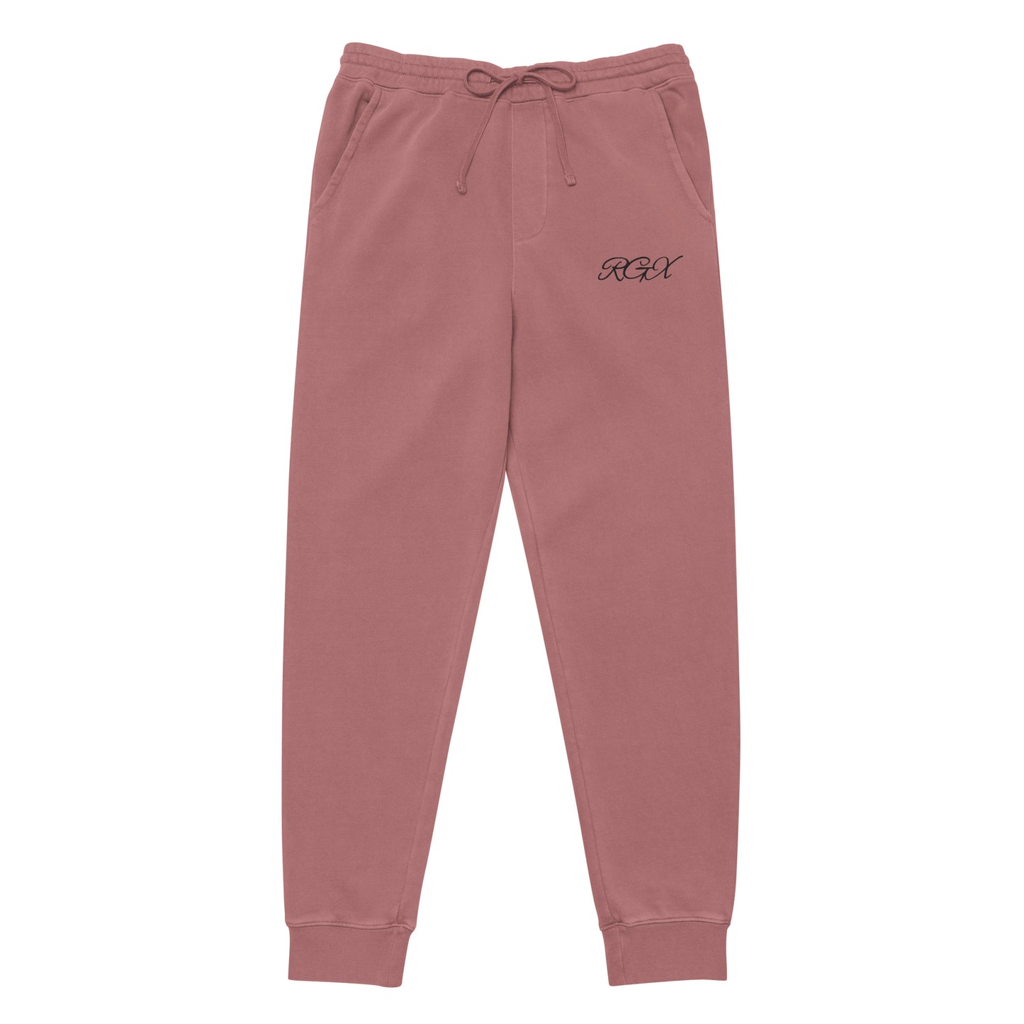 Black logo pigment-dyed sweatpants