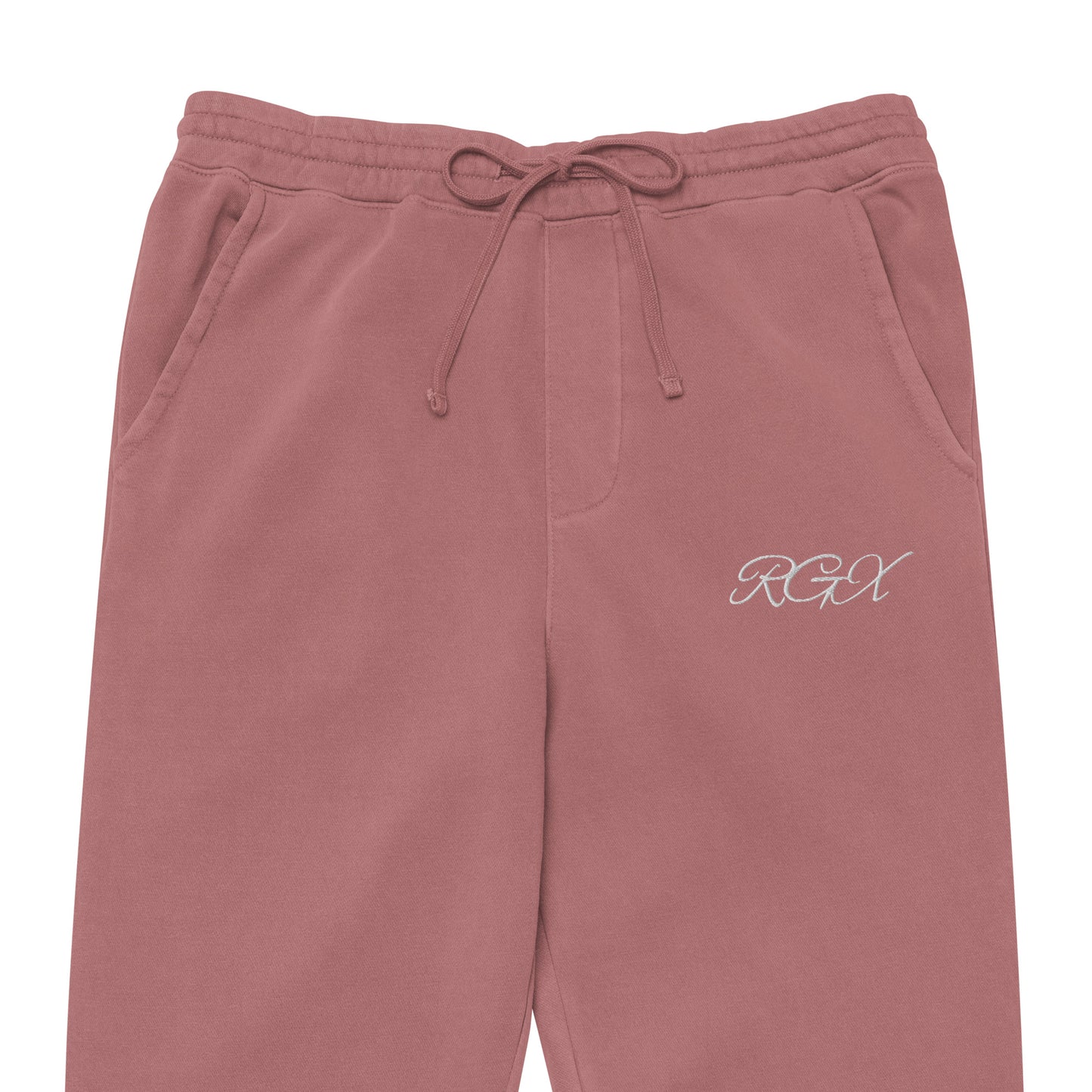White logo pigment-dyed sweatpants