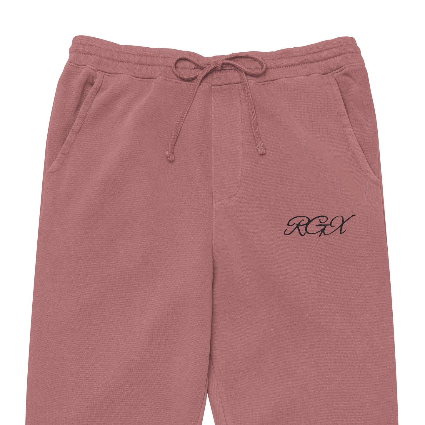 Black logo pigment-dyed sweatpants