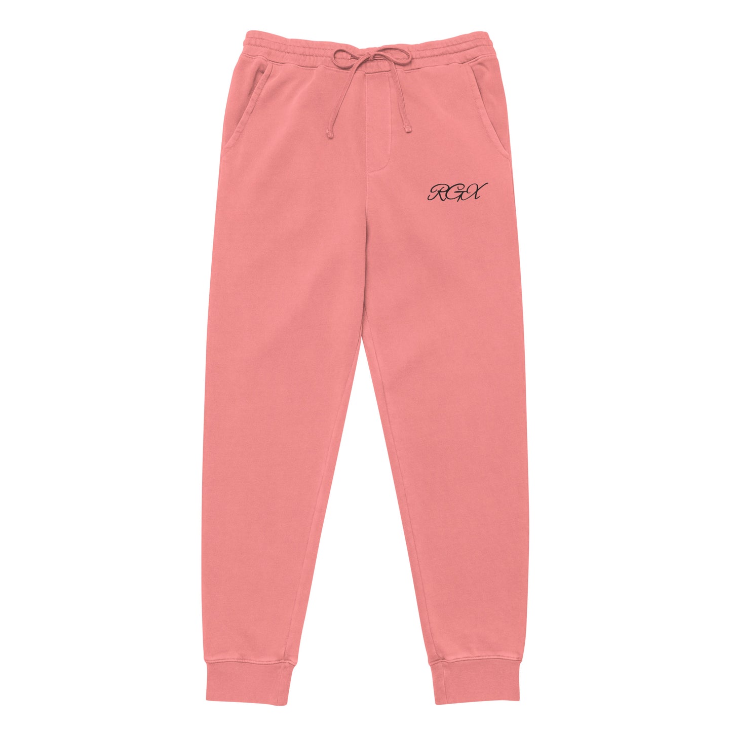 Black logo pigment-dyed sweatpants