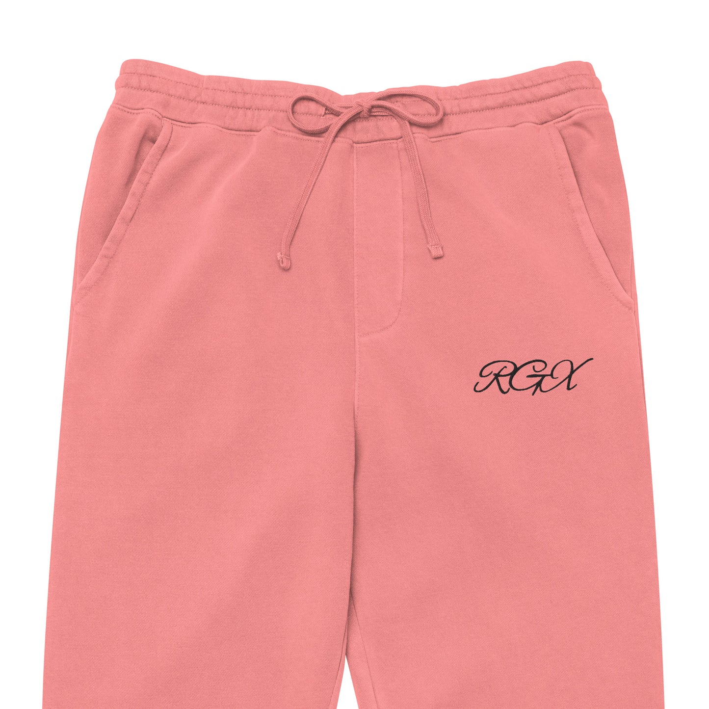 Black logo pigment-dyed sweatpants