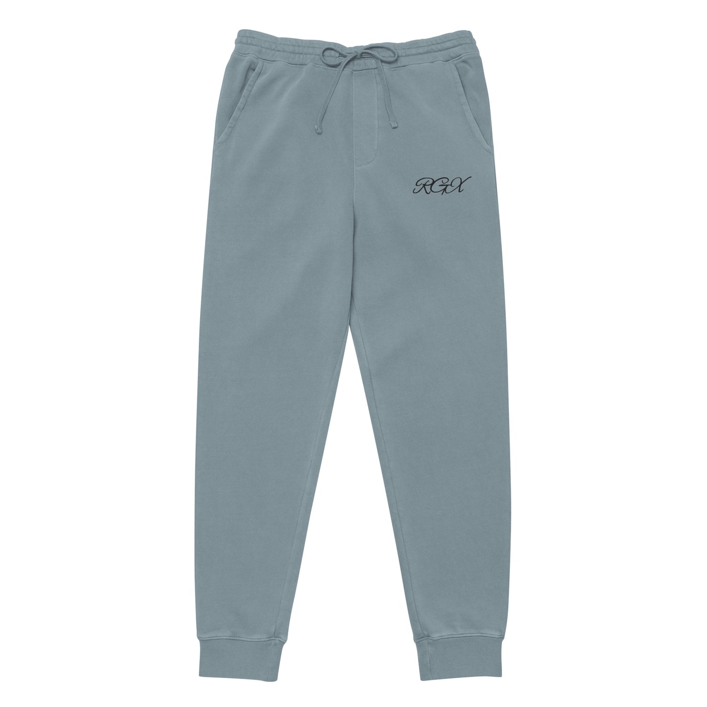 Black logo pigment-dyed sweatpants
