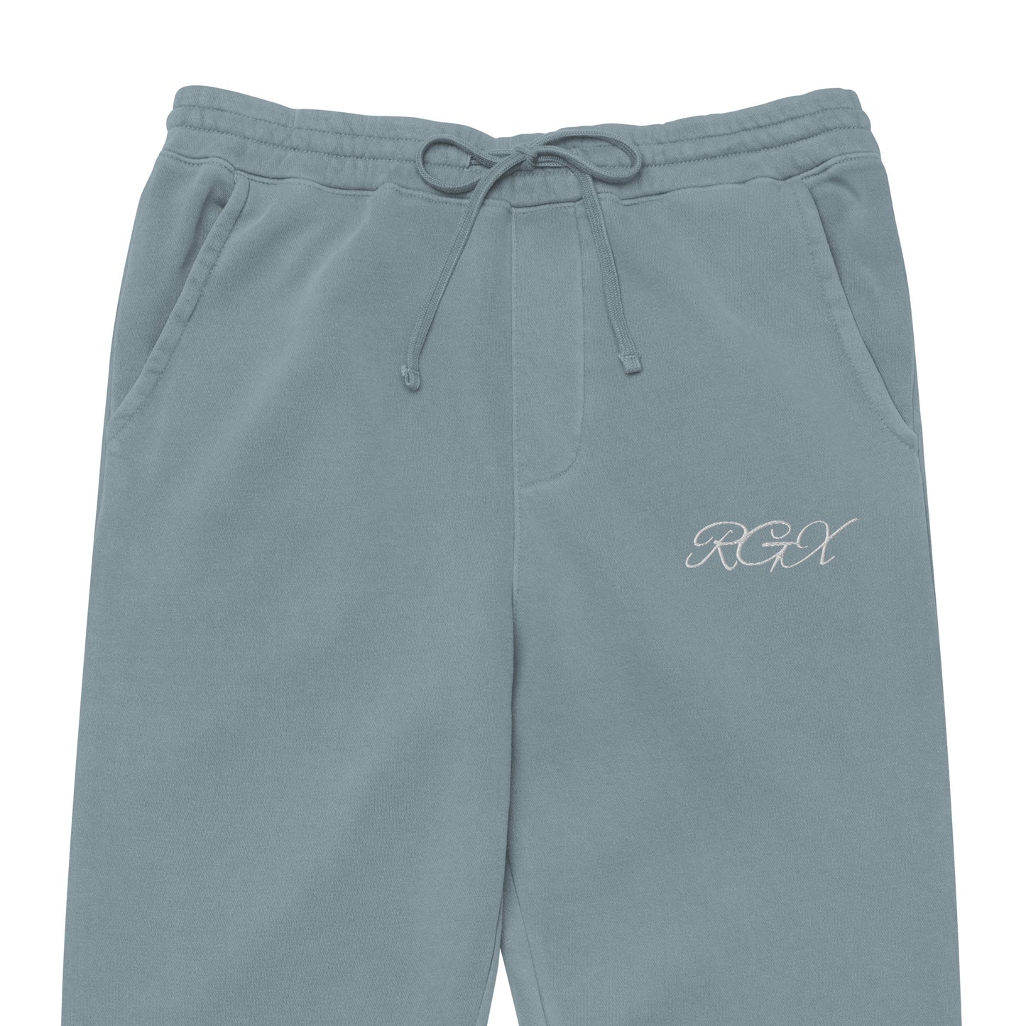 White logo pigment-dyed sweatpants
