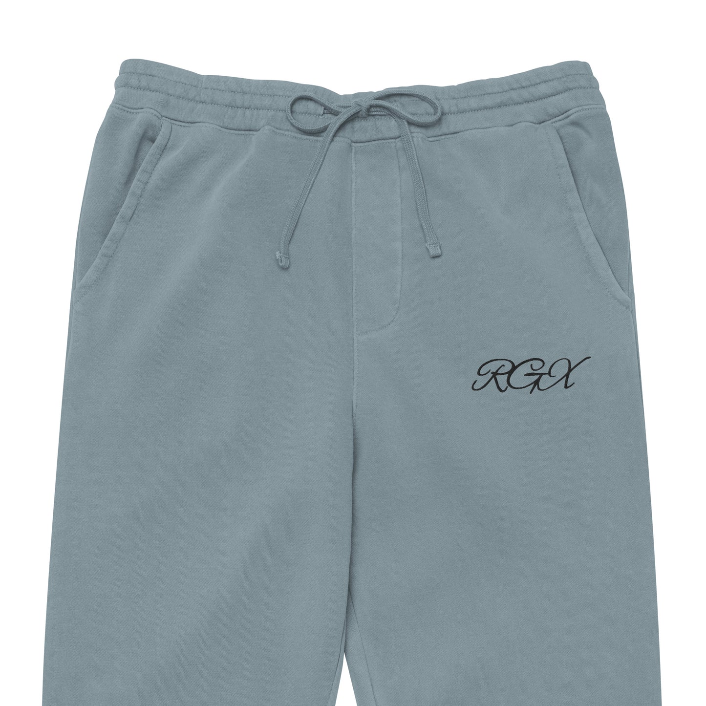 Black logo pigment-dyed sweatpants